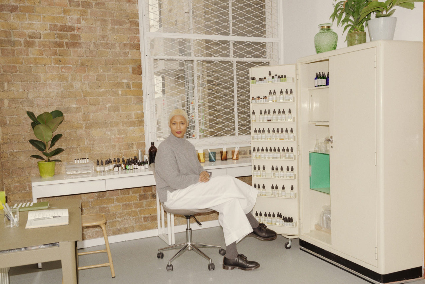 Maya Njie at work in her London studio