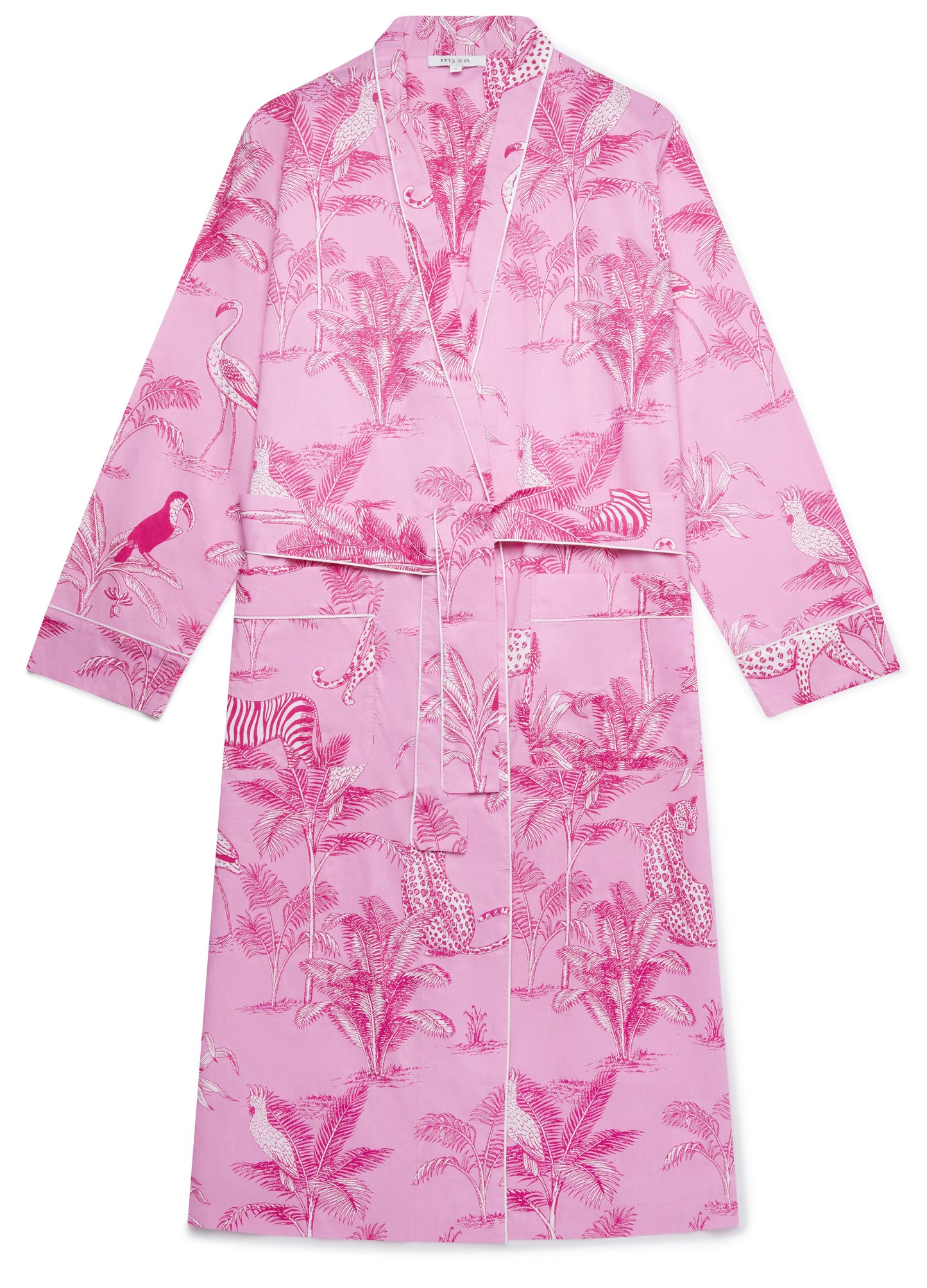 Pink Botanical Jungle Organic Cotton Robe