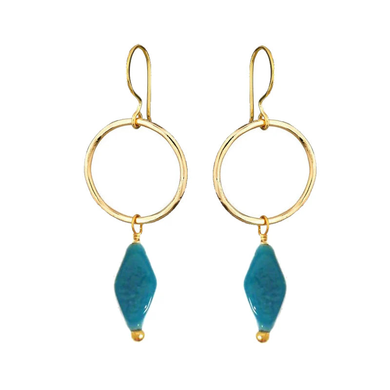 Jacqui Earring Recycled Glass Teal