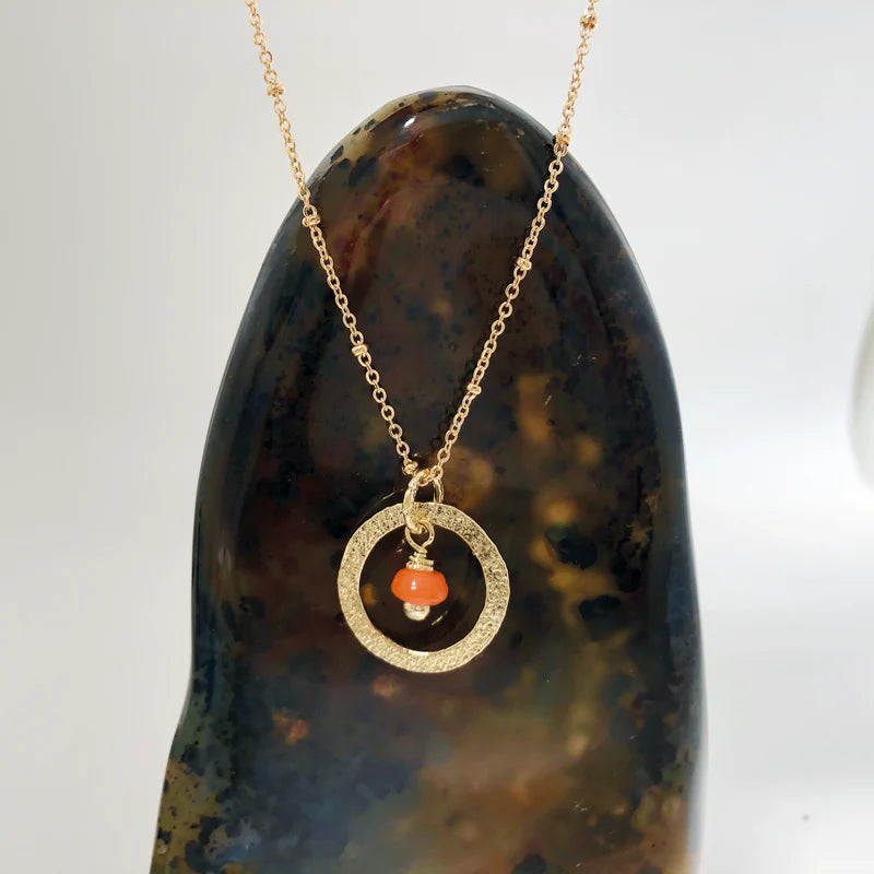 Taya Pendant Orange Recylced Glass